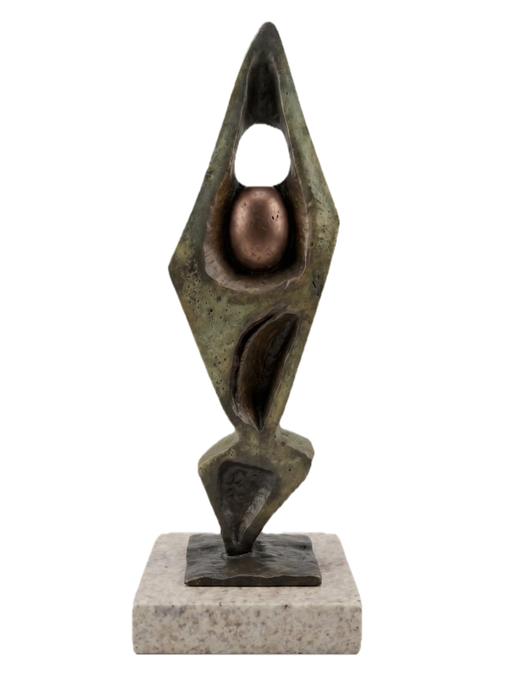 Origen · escultura original en bronce y cobre